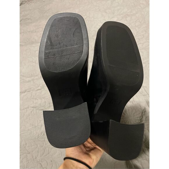No Boundaries Women’s 9 Black Chunk Heel Boots New Y2K Style - Picture 7 of 7